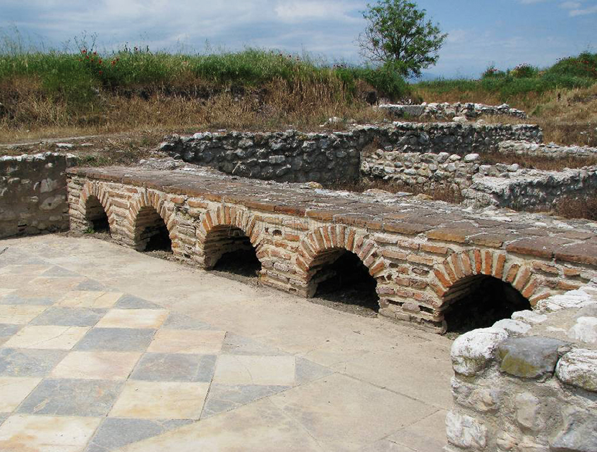 термы, древний город Дион, Греция