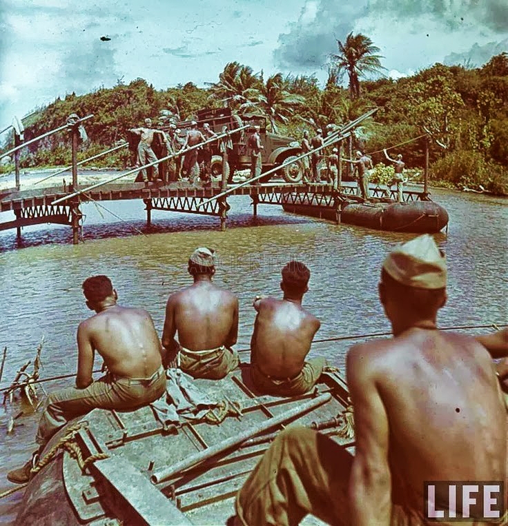 американская морская пехота на острове Гуам, 1945 г.