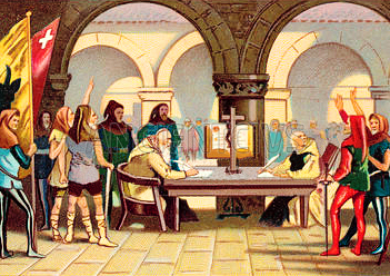 подписание союзного швейцарского Брунненского договора, 1315 г.