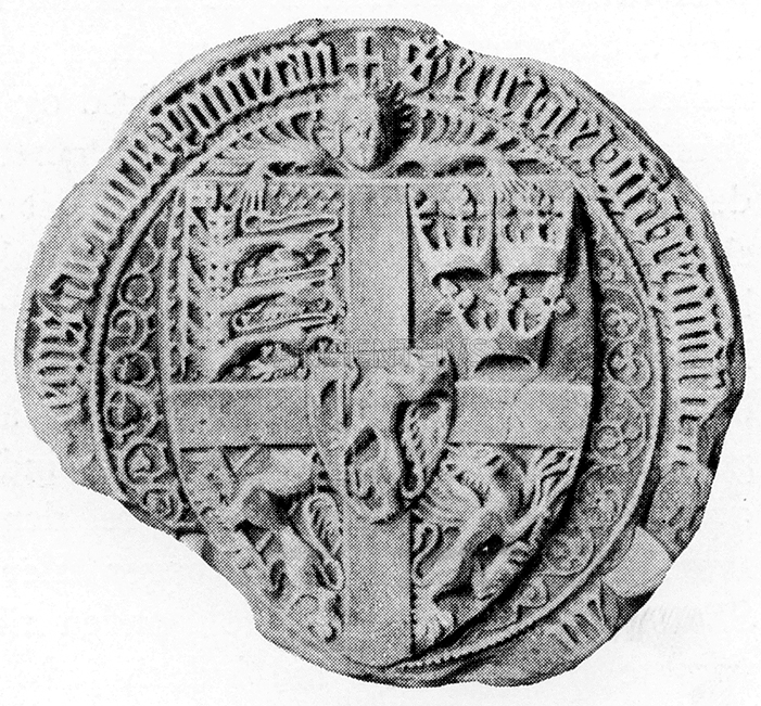 королевская печать Эрика Померанского, 1398 г.
