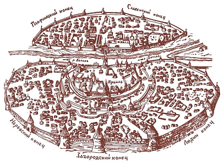 план Новгорода