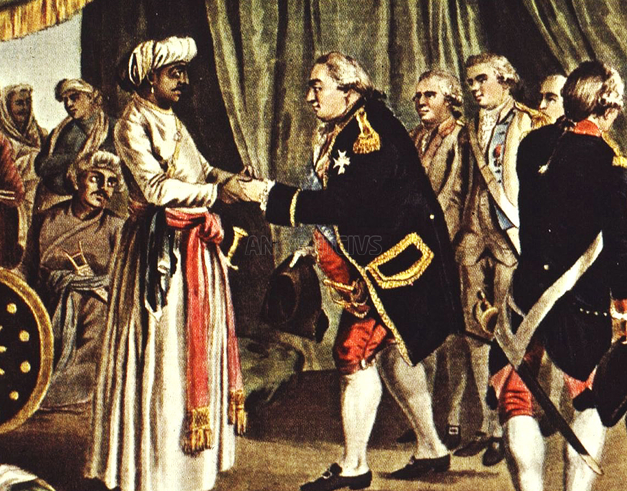 французский адмирал Сюффрен встречается с Хайдером Али, 1783 г.