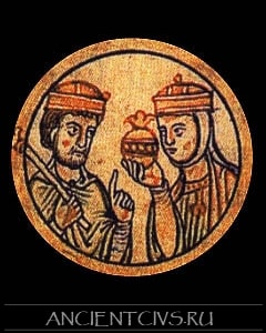 Генрих I Птицелов с женой Матильдой (Саксонская династия)