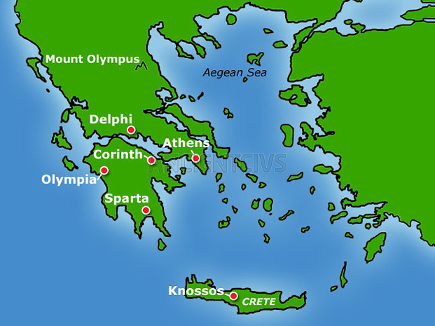древнегреческие Дельфы на карте