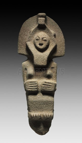 каменная фигура женщины, культура уастеков, 1000-1500 гг