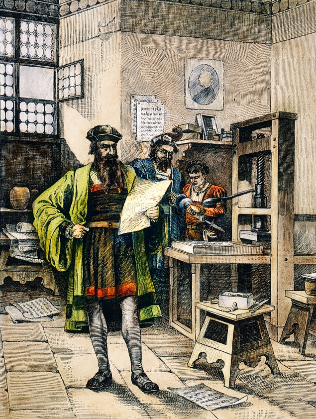 изобретение печатного станка Иоганном Гутенбергом изобретение печатного станка Иоганном Гутенбергом