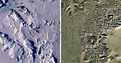 топография местности на основе лазерного сканирования в месте предпола