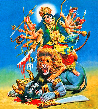 Дурга, убившая асура Махишасуру