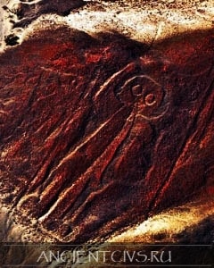 Человеческая фигура, которую некоторые считают Богом Наска