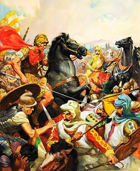 Александр Македонский на своем любимом коне Буцефале