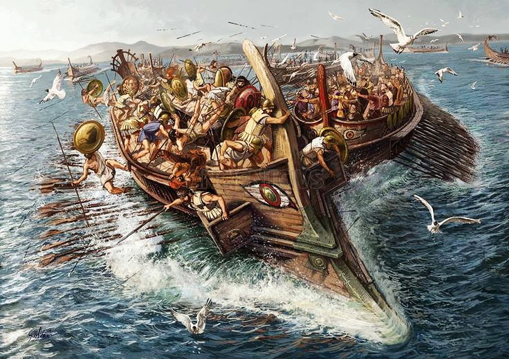 разгар Саламинского сражения