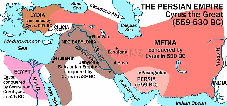 империя Ахеменидов в период правления Кира II Великого