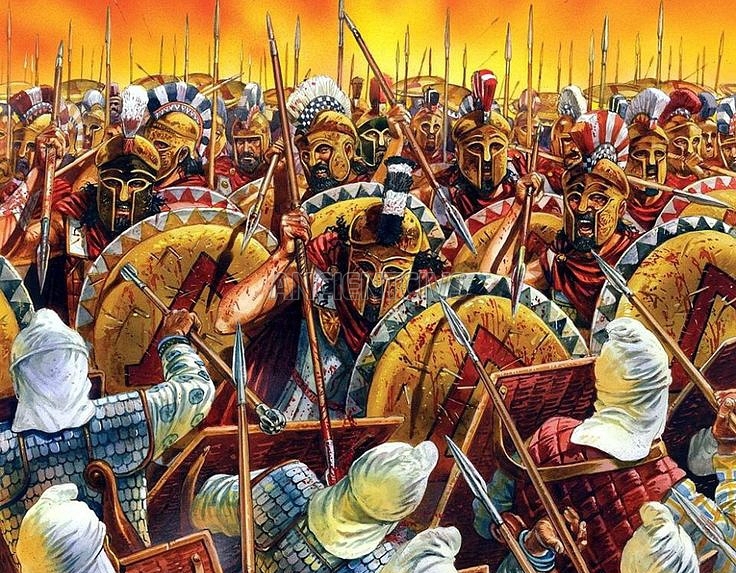 спартанские воины