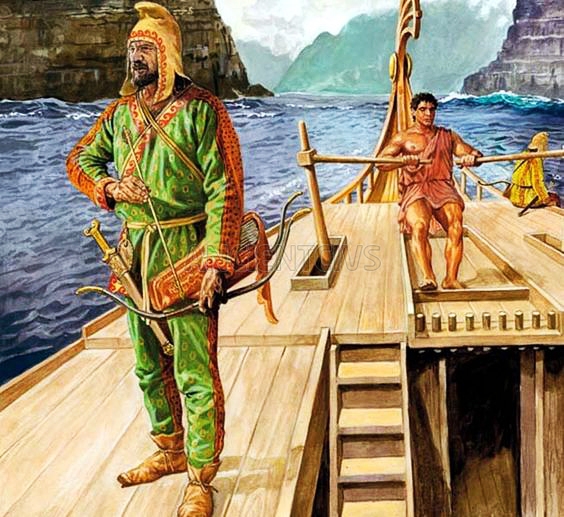 персы входят в узкие проливы